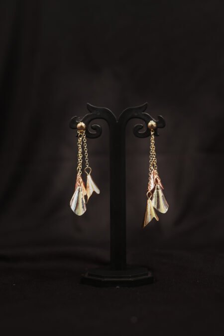 Gold Plated Long Chain Hook Earrings – Elegant Western Design