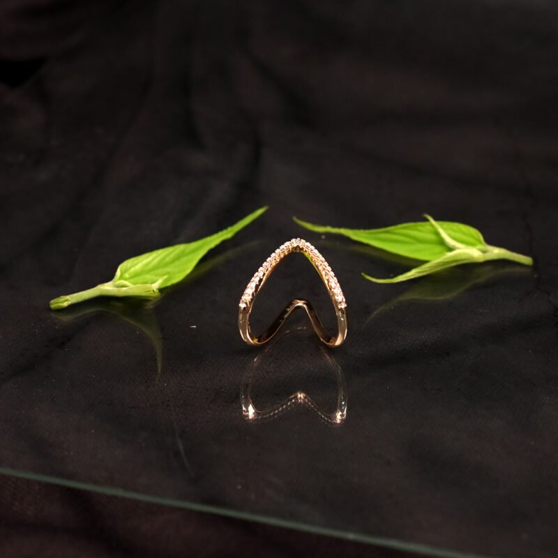V-Shape Gold Plated Ring – Anti-Tarnish Minimalist Design